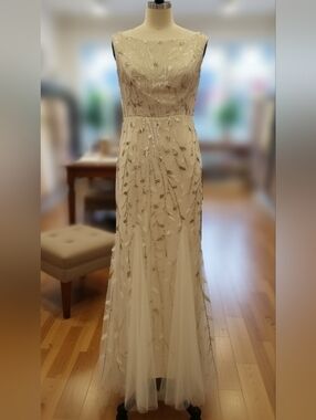 Formal Dress Sequined Sheath Mermaid Style Evening Gown Size 12